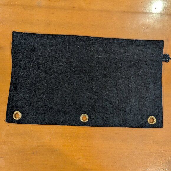 Vintage Garfield Fabric Pencil Bag Paws Embroidered Face Three Ring - Picture 2 of 2